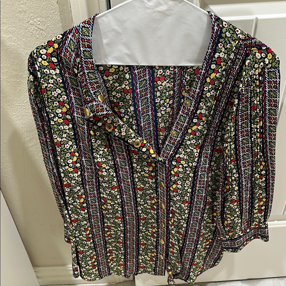 Floral Striped Blouse